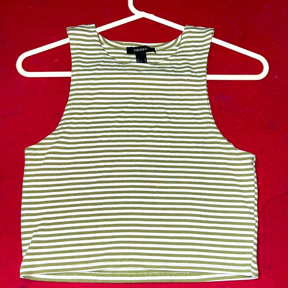 White and green top